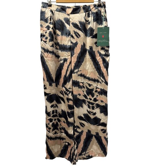 Live 4 Truth Womens Pants Sz L Polyester Palazzo Pants Animal Print. NWT - Picture 2 of 12
